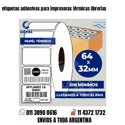 etiquetas adhesivas para impresoras térmicas librerias