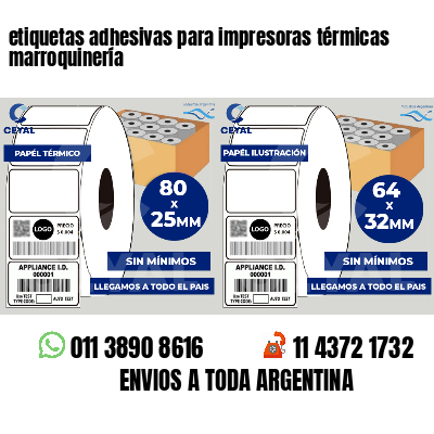 etiquetas adhesivas para impresoras térmicas marroquinería