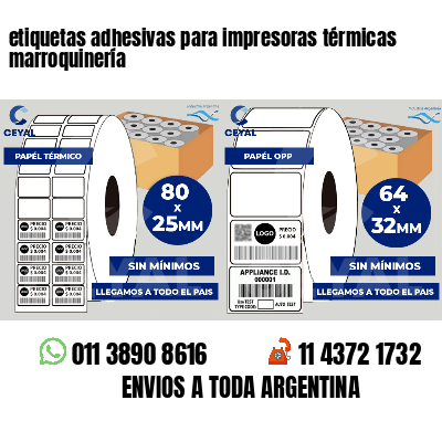 etiquetas adhesivas para impresoras térmicas marroquinería