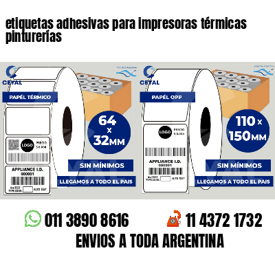 etiquetas adhesivas para impresoras térmicas pinturerías