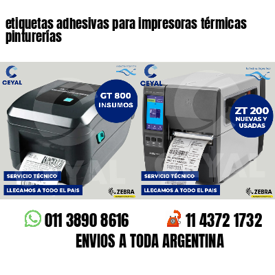 etiquetas adhesivas para impresoras térmicas pinturerías