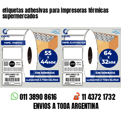 etiquetas adhesivas para impresoras térmicas supermercados