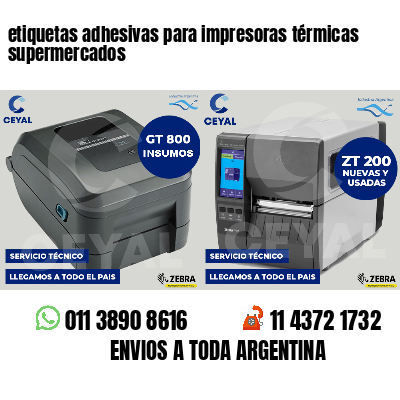etiquetas adhesivas para impresoras térmicas supermercados