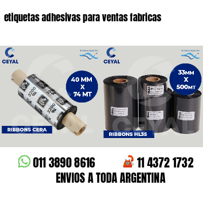 etiquetas adhesivas para ventas fabricas