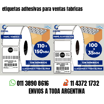 etiquetas adhesivas para ventas fabricas
