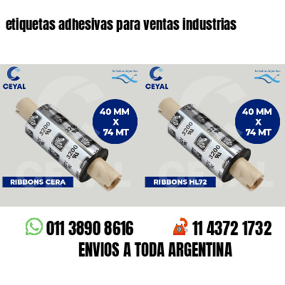 etiquetas adhesivas para ventas industrias