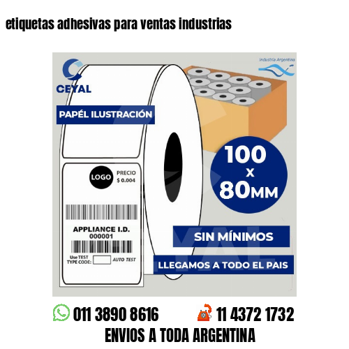 etiquetas adhesivas para ventas industrias