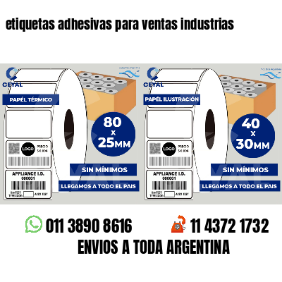 etiquetas adhesivas para ventas industrias