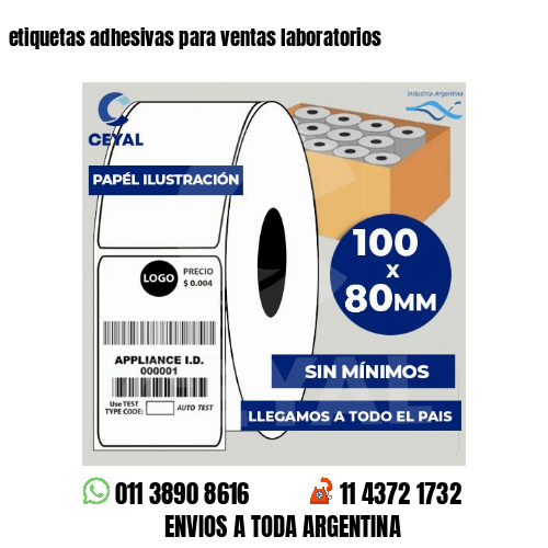 etiquetas adhesivas para ventas laboratorios