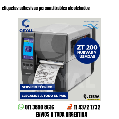 etiquetas adhesivas personalizables alcolchados