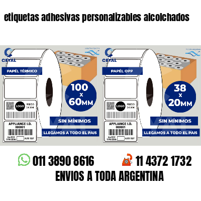 etiquetas adhesivas personalizables alcolchados