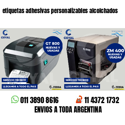 etiquetas adhesivas personalizables alcolchados