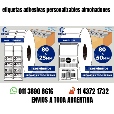 etiquetas adhesivas personalizables almohadones