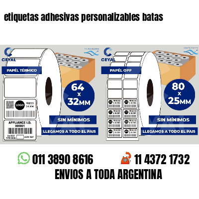 etiquetas adhesivas personalizables batas