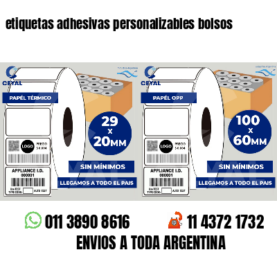 etiquetas adhesivas personalizables bolsos
