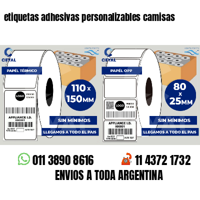 etiquetas adhesivas personalizables camisas