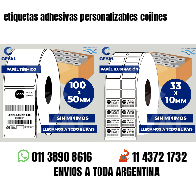 etiquetas adhesivas personalizables cojines
