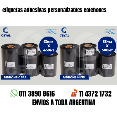 etiquetas adhesivas personalizables colchones