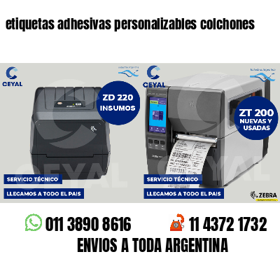 etiquetas adhesivas personalizables colchones