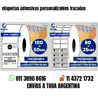 etiquetas adhesivas personalizables frazadas