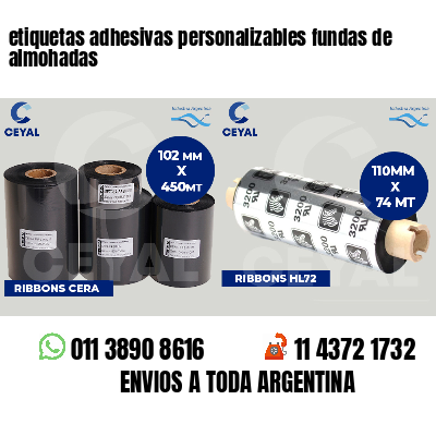 etiquetas adhesivas personalizables fundas de almohadas