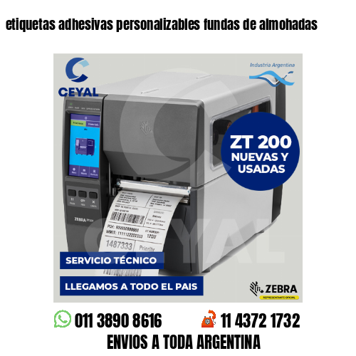 etiquetas adhesivas personalizables fundas de almohadas