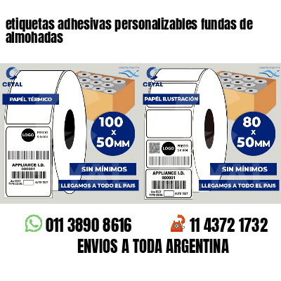 etiquetas adhesivas personalizables fundas de almohadas