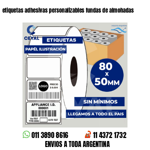 etiquetas adhesivas personalizables fundas de almohadas