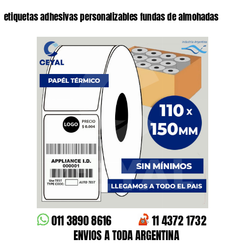 etiquetas adhesivas personalizables fundas de almohadas