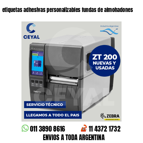 etiquetas adhesivas personalizables fundas de almohadones
