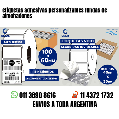 etiquetas adhesivas personalizables fundas de almohadones