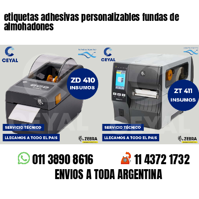 etiquetas adhesivas personalizables fundas de almohadones