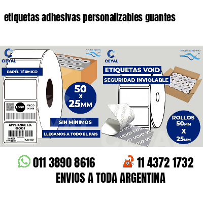 etiquetas adhesivas personalizables guantes