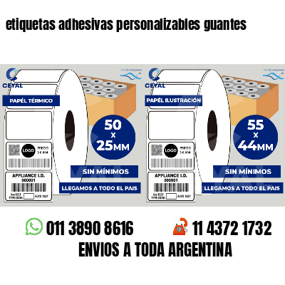 etiquetas adhesivas personalizables guantes