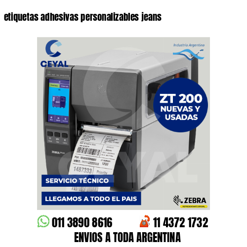 etiquetas adhesivas personalizables jeans