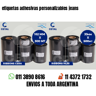 etiquetas adhesivas personalizables jeans