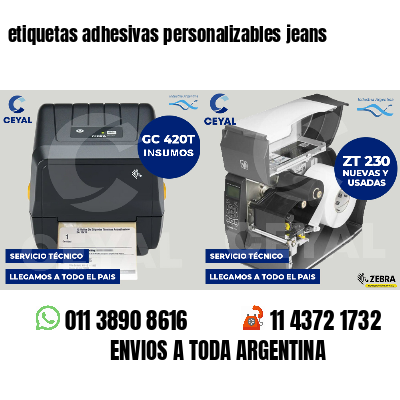 etiquetas adhesivas personalizables jeans