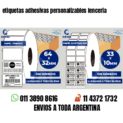 etiquetas adhesivas personalizables lenceria