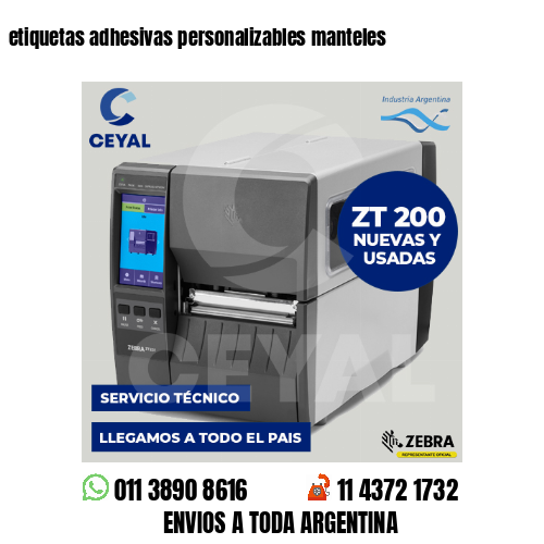 etiquetas adhesivas personalizables manteles