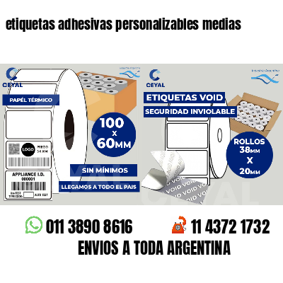 etiquetas adhesivas personalizables medias