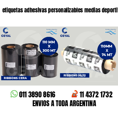 etiquetas adhesivas personalizables medias deportivas