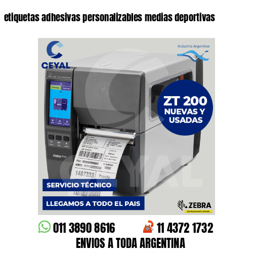 etiquetas adhesivas personalizables medias deportivas