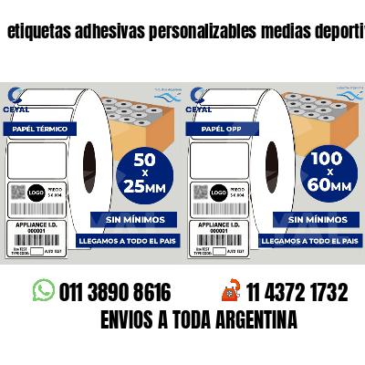 etiquetas adhesivas personalizables medias deportivas