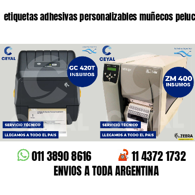 etiquetas adhesivas personalizables muñecos peluche