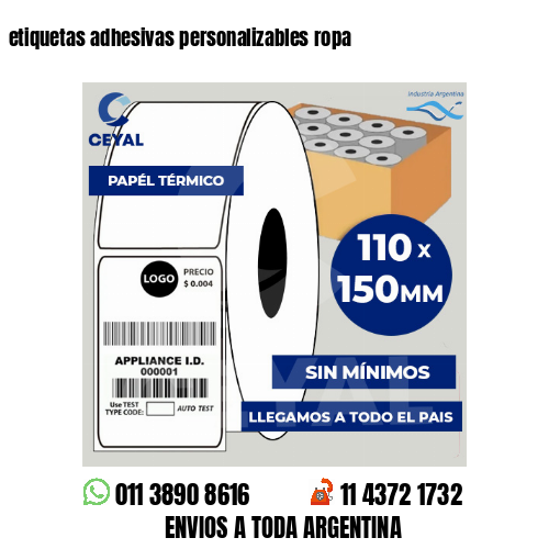 etiquetas adhesivas personalizables ropa
