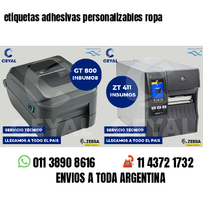 etiquetas adhesivas personalizables ropa