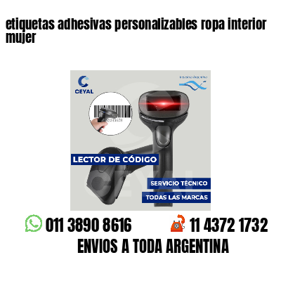 etiquetas adhesivas personalizables ropa interior mujer