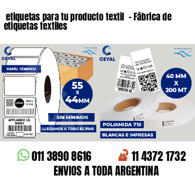 etiquetas para tu producto textil - Fábrica de etiquetas textiles