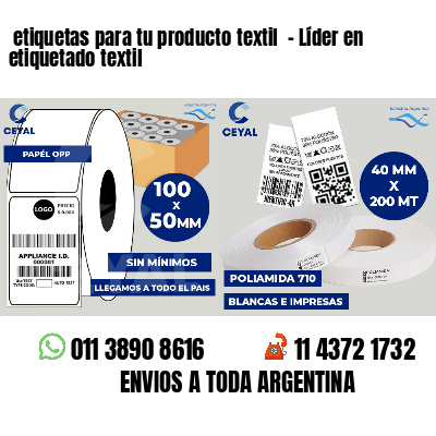  etiquetas para tu producto textil  - Líder en etiquetado textil