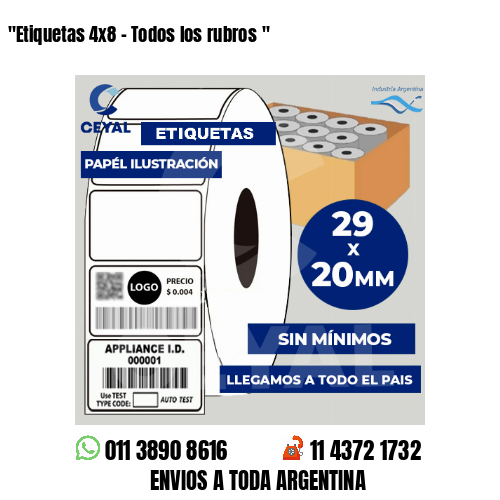 «Etiquetas 4×8 – Todos los rubros	«
